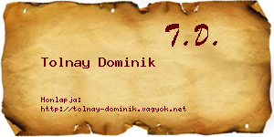 Tolnay Dominik névjegykártya