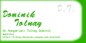 dominik tolnay business card